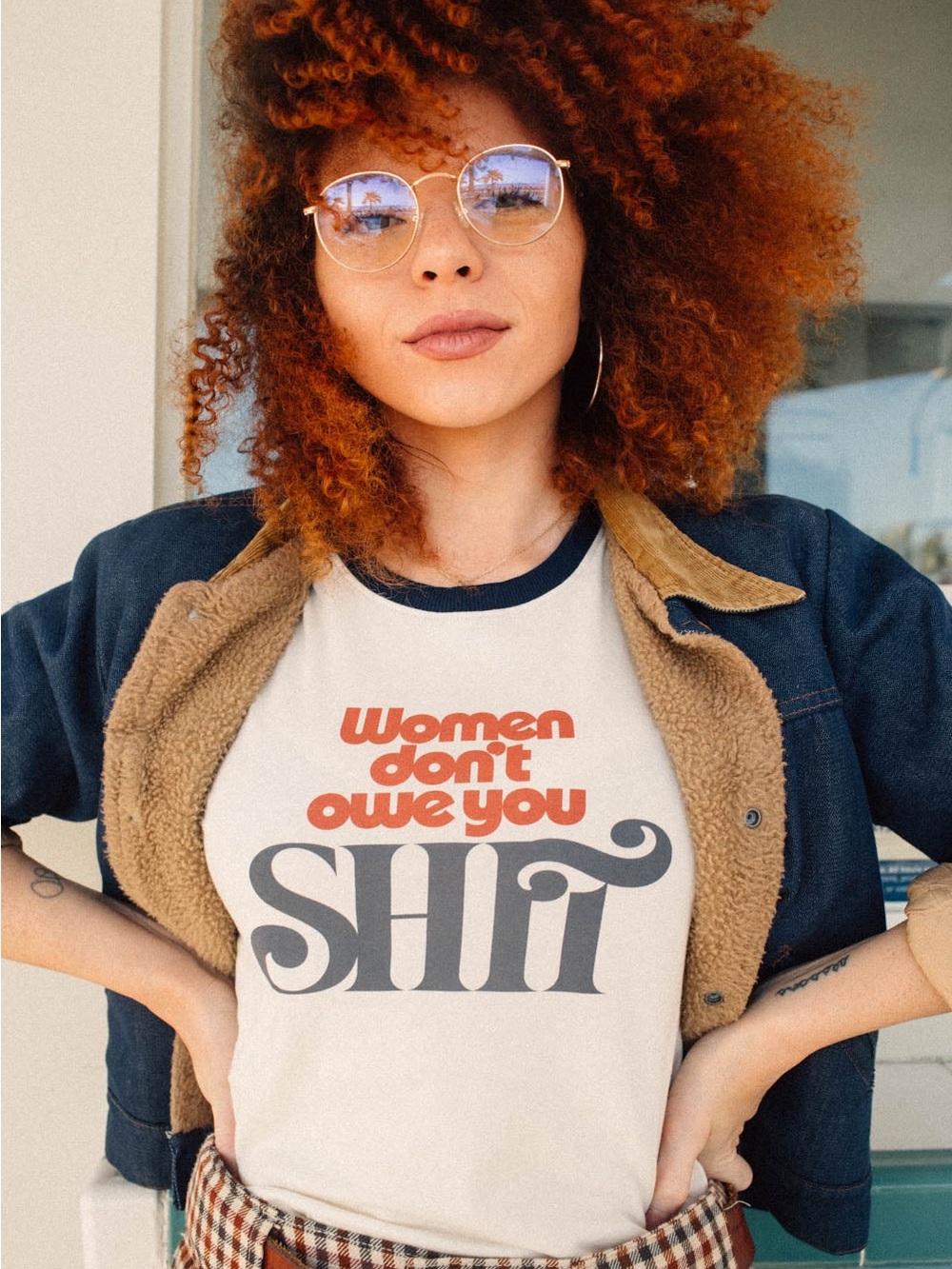 Women Don't Owe You Shit Short Sleeve Ringer Tee